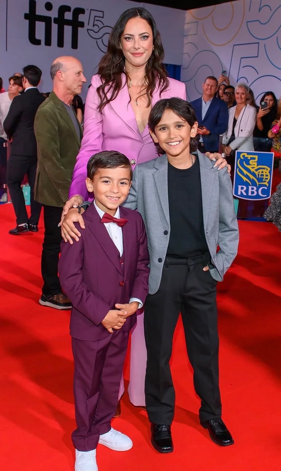 Alessio and Leandro with a guest on the TIFF red carpet